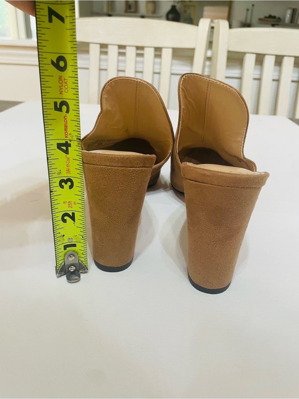 Adrienne Vittadini Nella Tan Suede Pointed Toe Mule Heels Size 9 - Picture 6 of 7